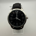 Antique Time Black Dial Silver Tone Quartz Watch with Black Strap- £5.99
