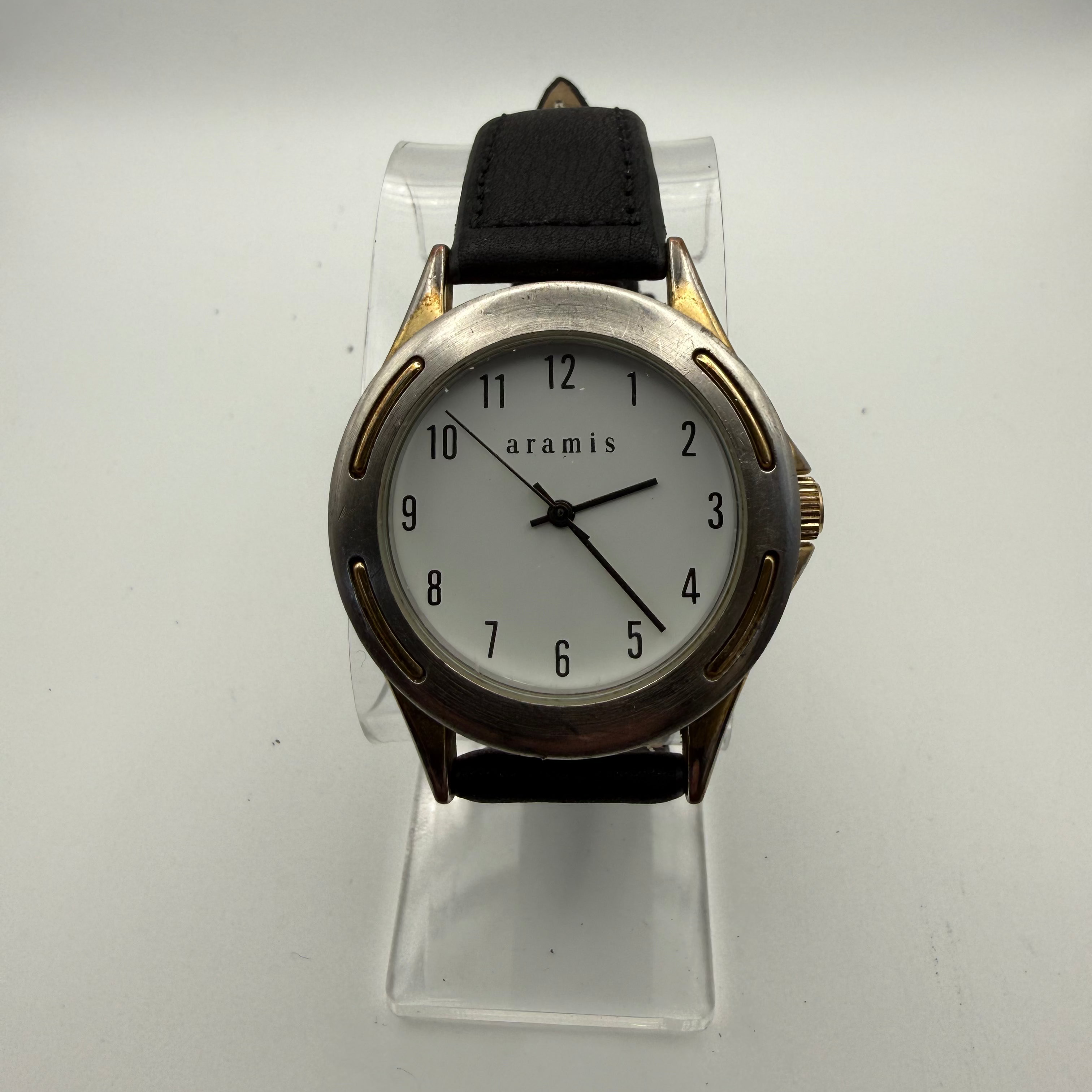 Aramis Classic Quartz Watch – Gold Tone | White Dial- £14.99