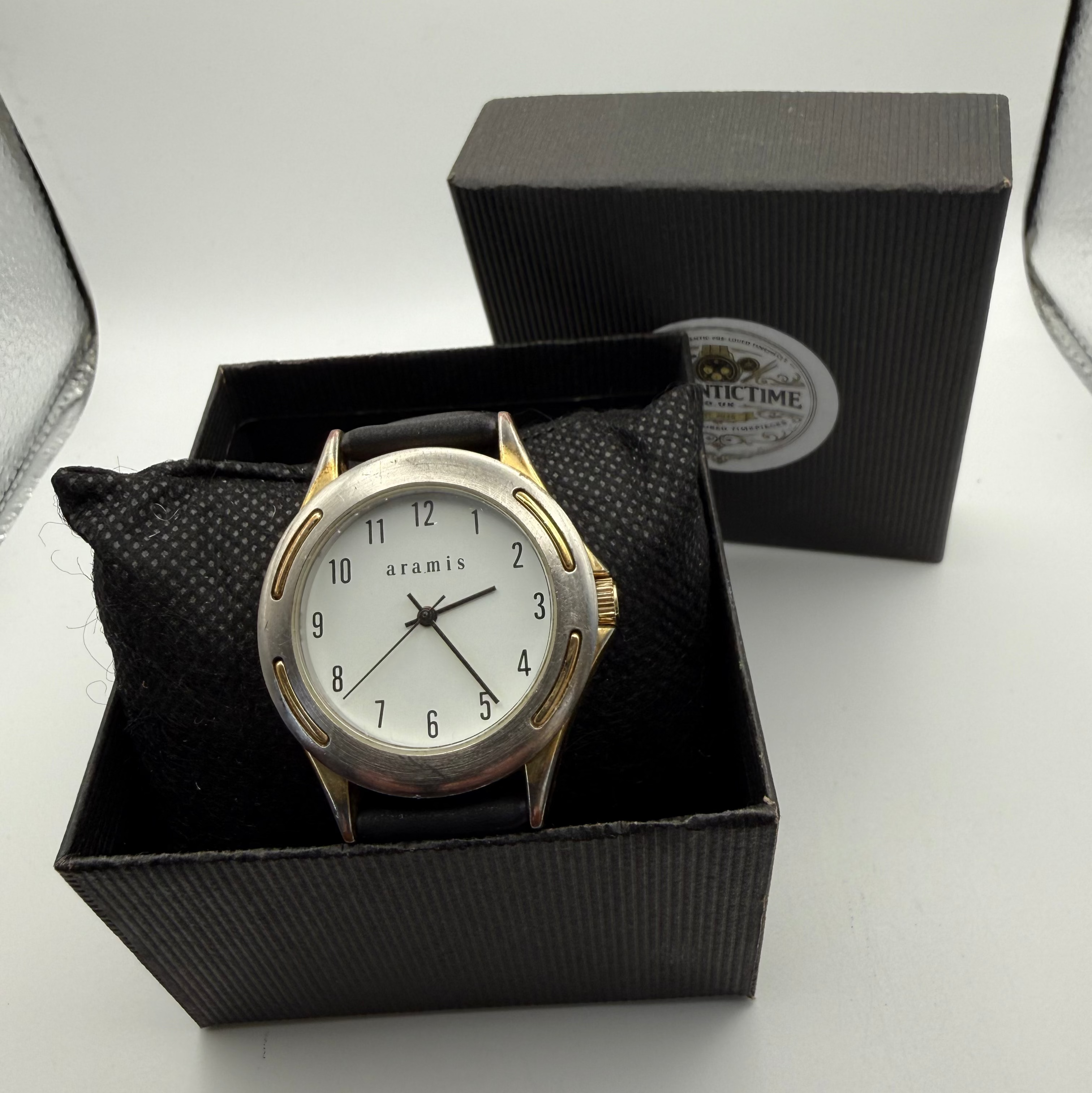 Aramis Classic Quartz Watch – Gold Tone | White Dial- £14.99