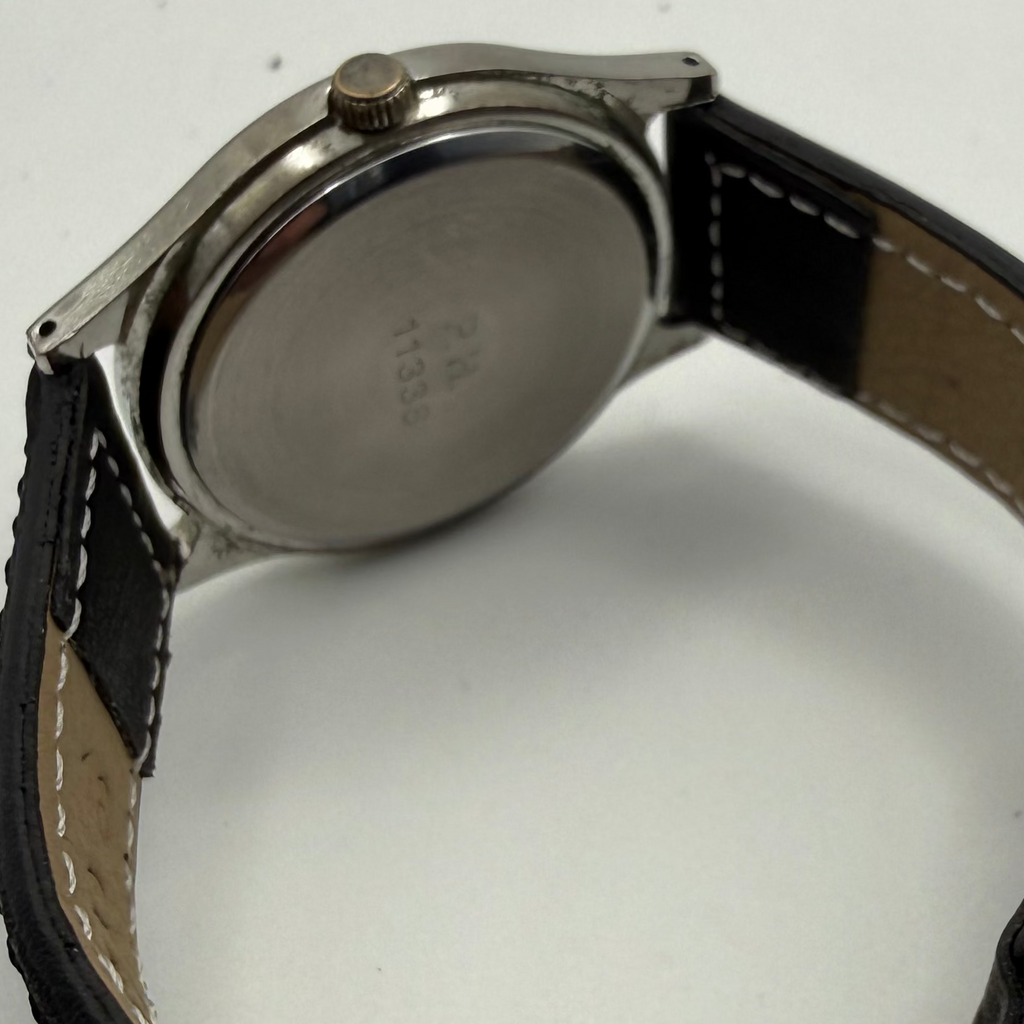 Reflex Quartz White Dial Watch – Black Strap- £9.99