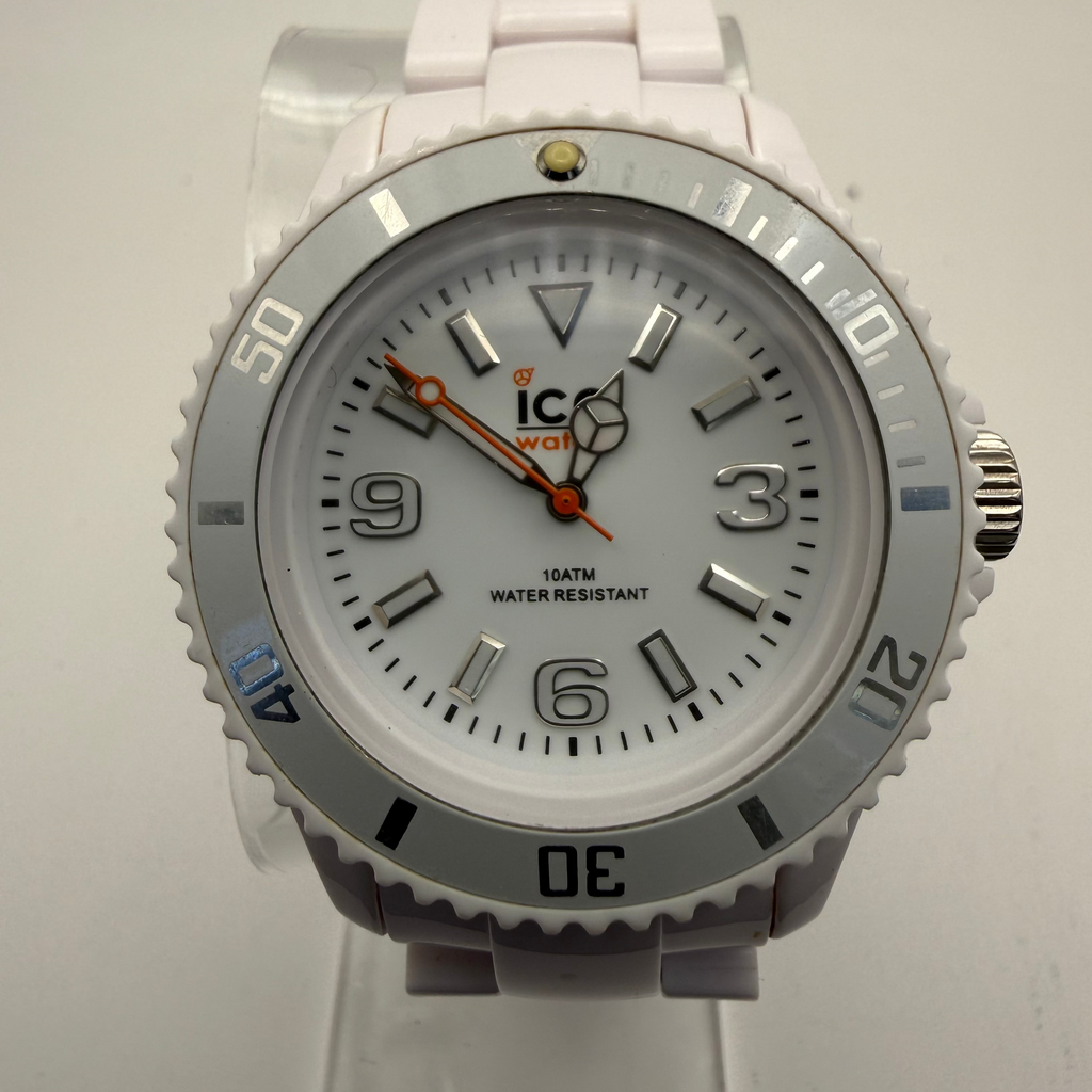 Ice-Watch White Silicone Strap Watch – Boxed – New Battery Fitted – As New- £29.95