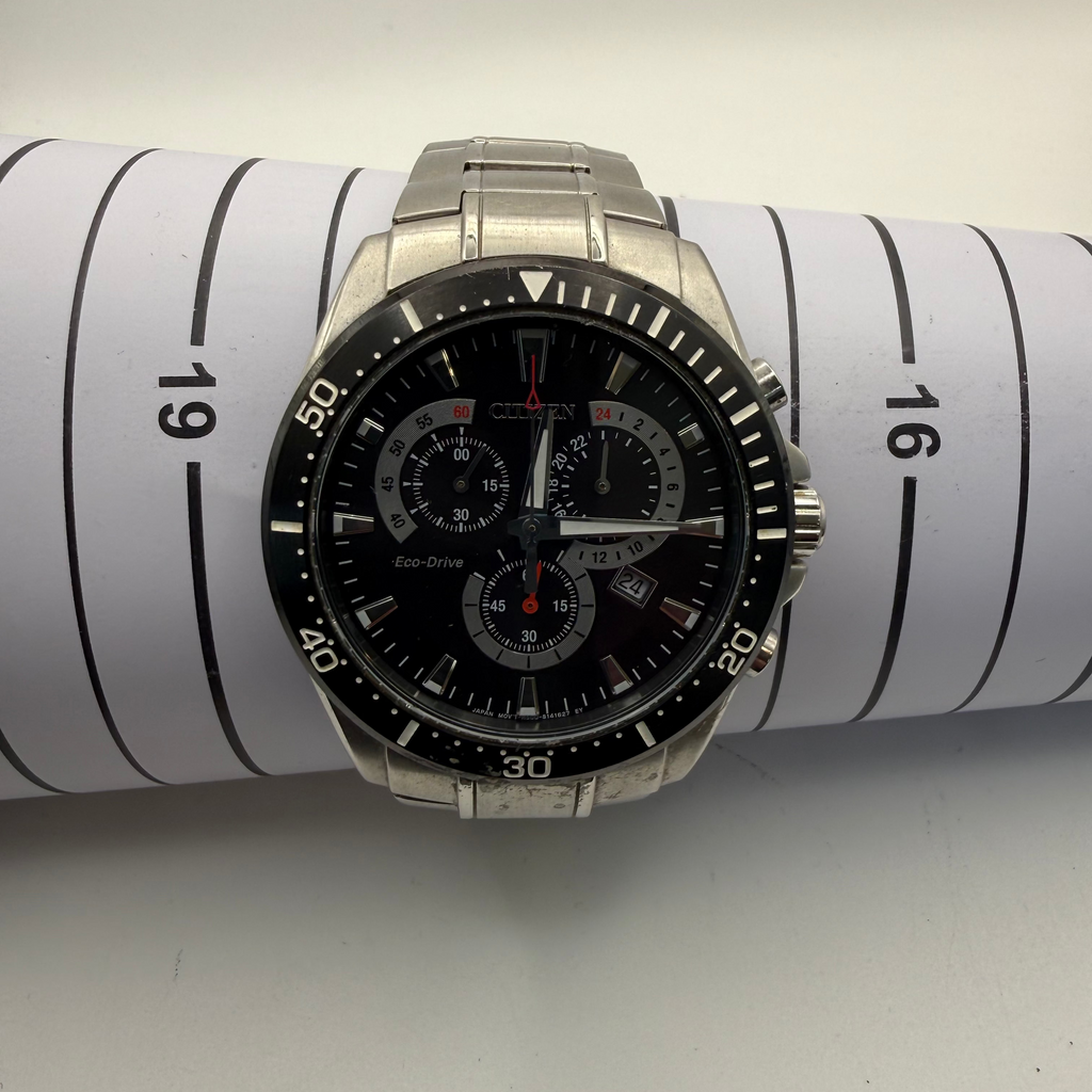 Citizen Eco-Drive Chronograph Black Dial Stainless Steel- £119.99