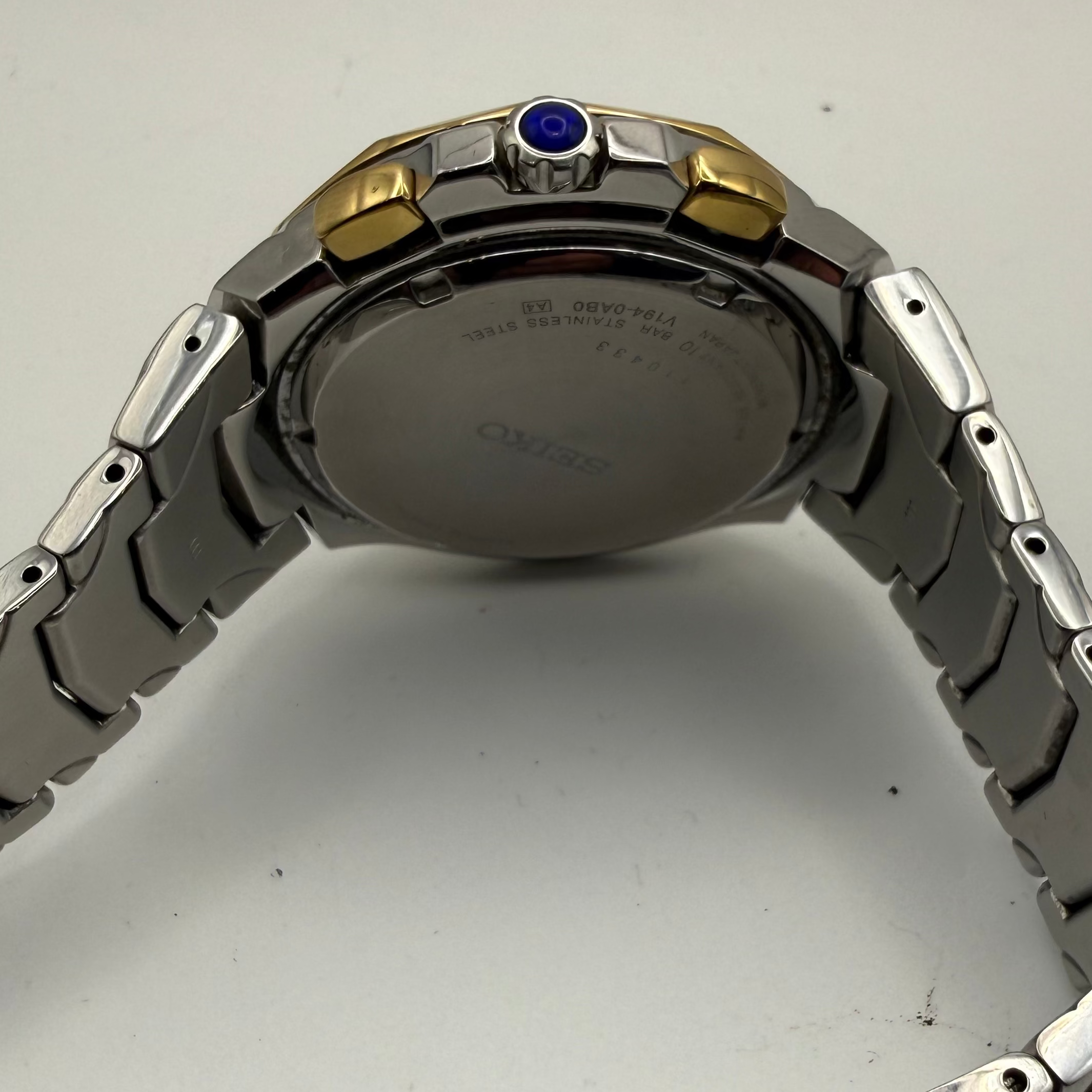 Seiko Coutura Solar Chronograph – Blue & Gold- £199.99