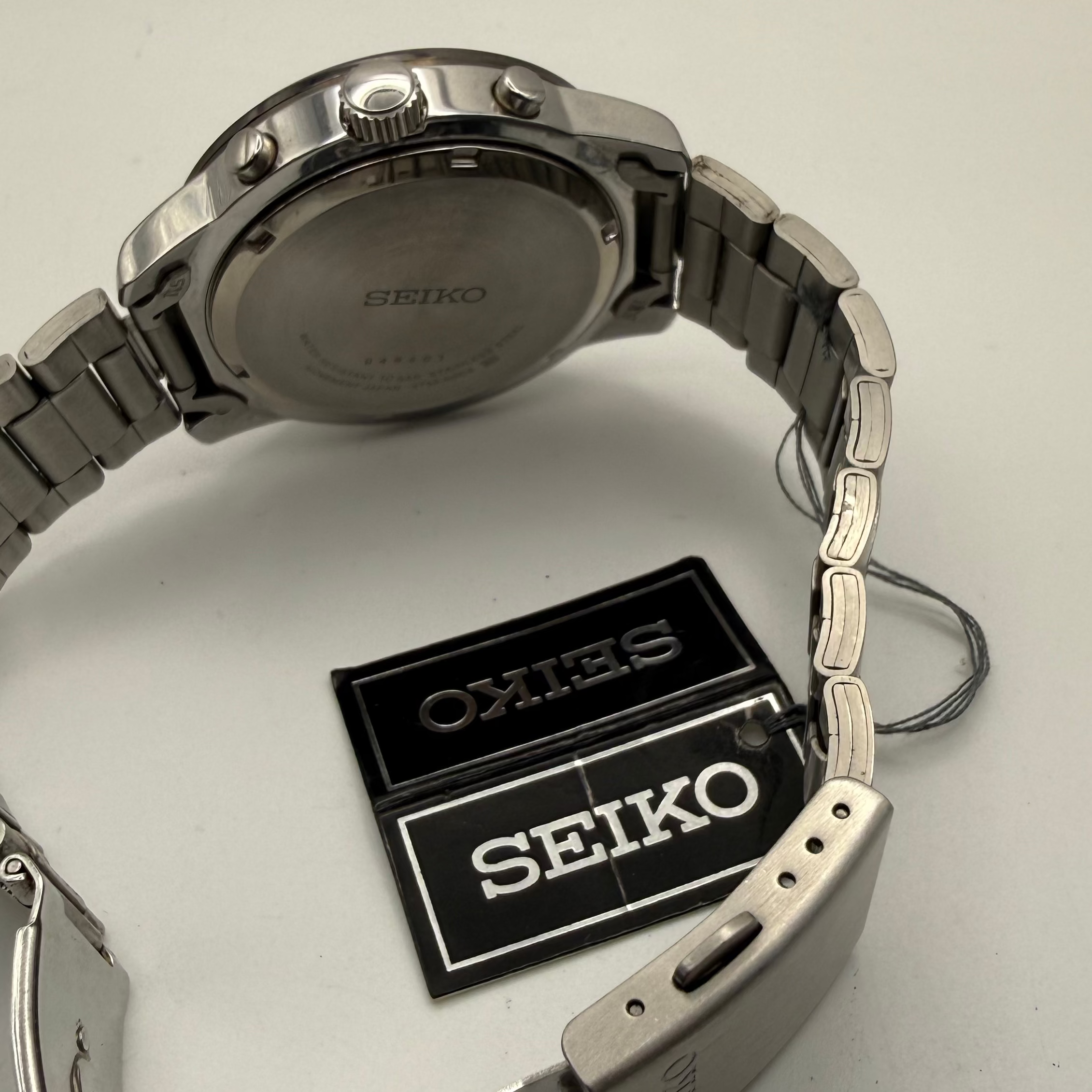 Seiko Chronograph 100M – Black Dial Stainless Steel (4T53-00C0)- £149.99