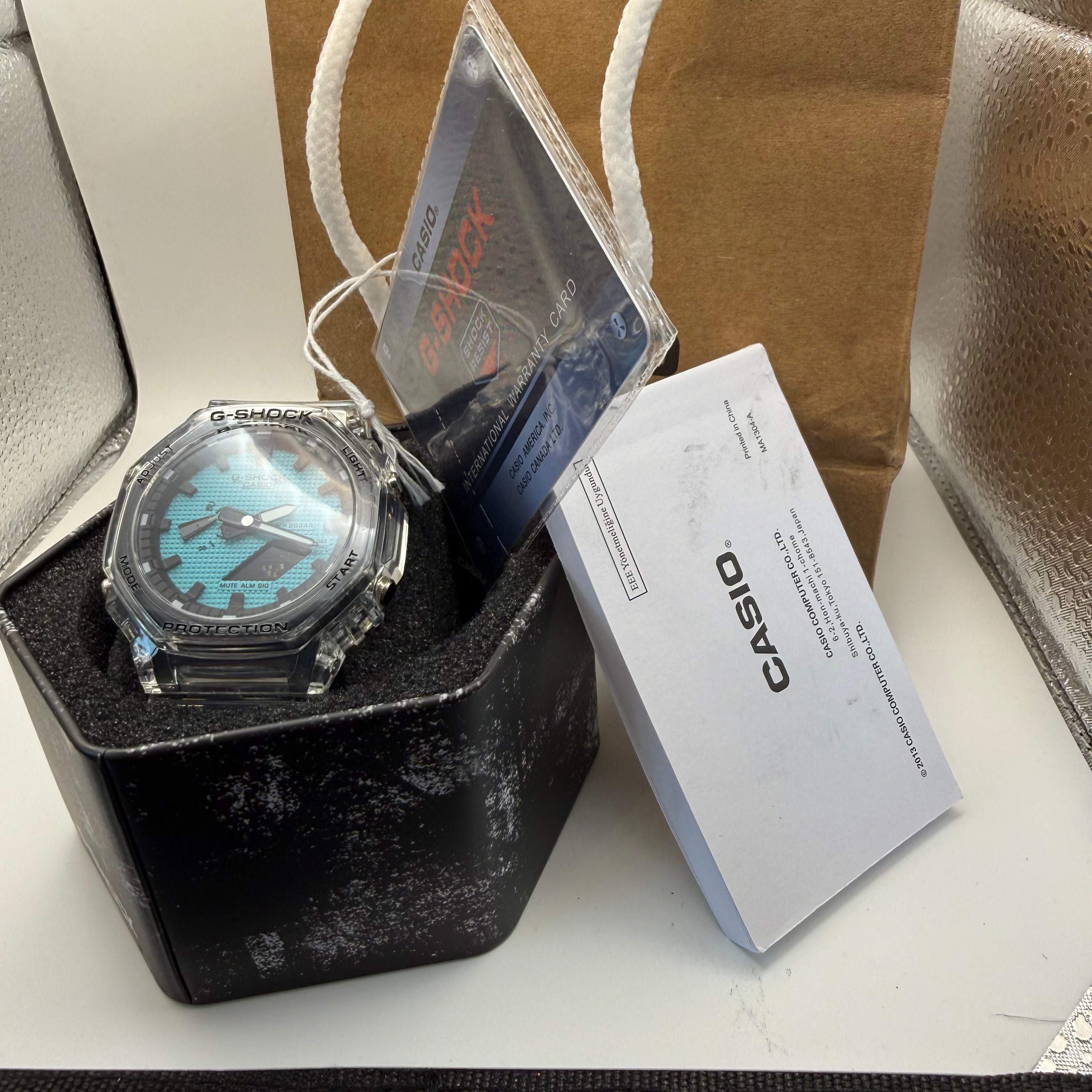 Casio G-Shock GA-2100 Clear Blue Dial Full Set- £69.99