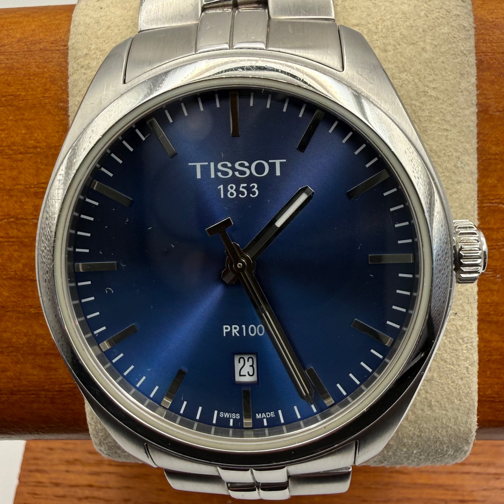 Tissot PR100 Blue Dial Quartz Watch – 41mm – Stainless Steel – Full Set- £189.99