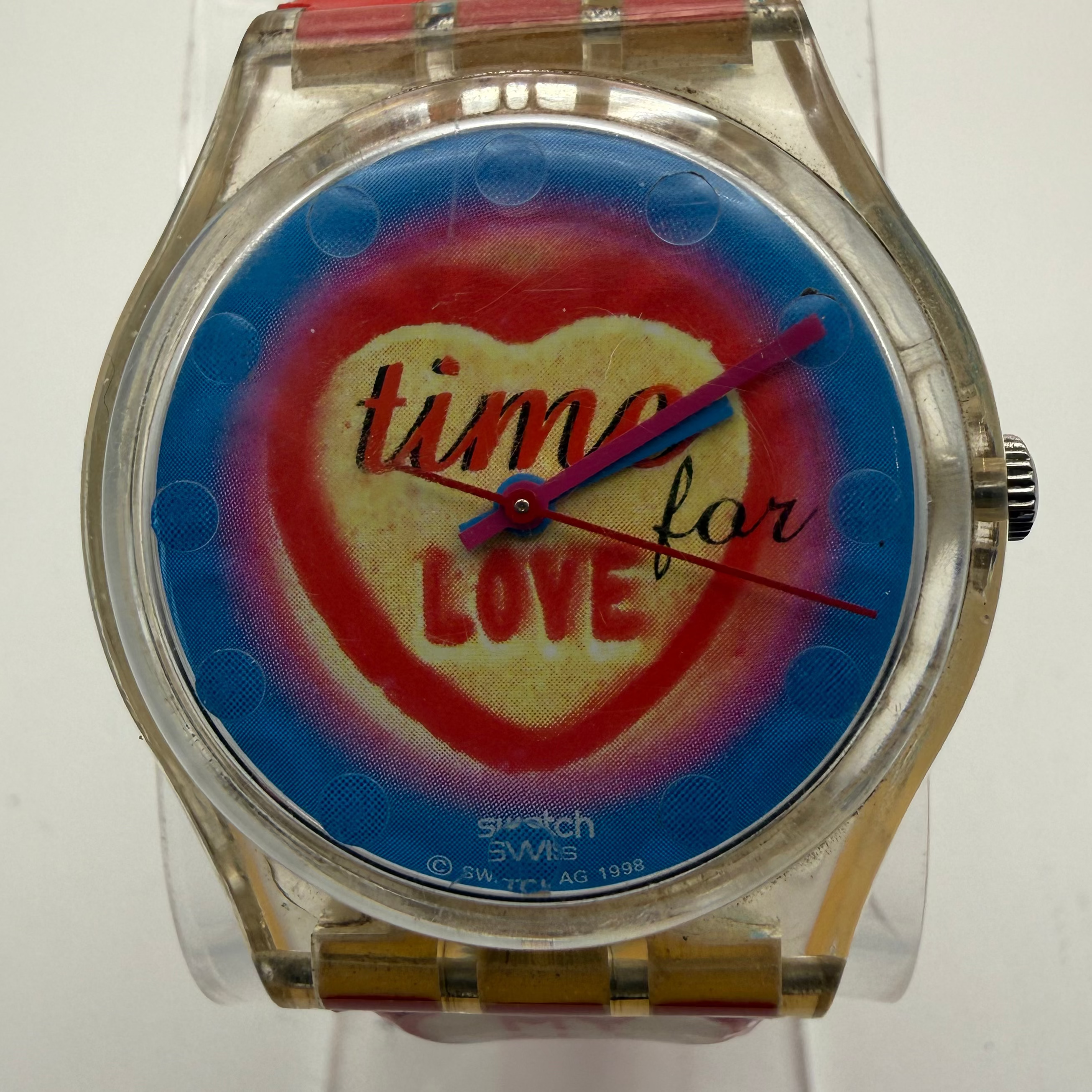 Vintage Swatch “Time for Love” Watch – 1998 – New Battery Fitted- £69.99