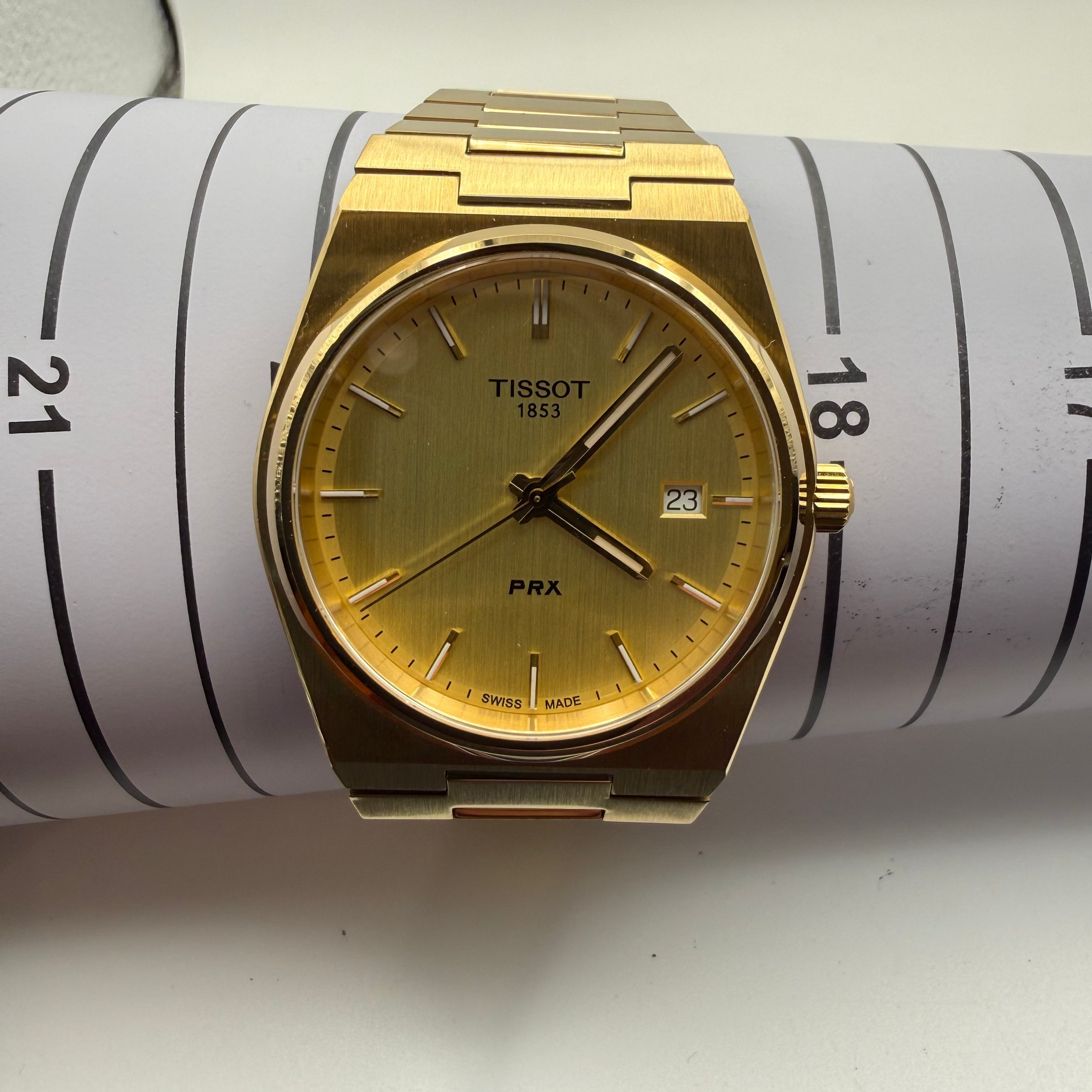 Tissot PRX Gold Tone Quartz 40mm Date Watch- £299.99