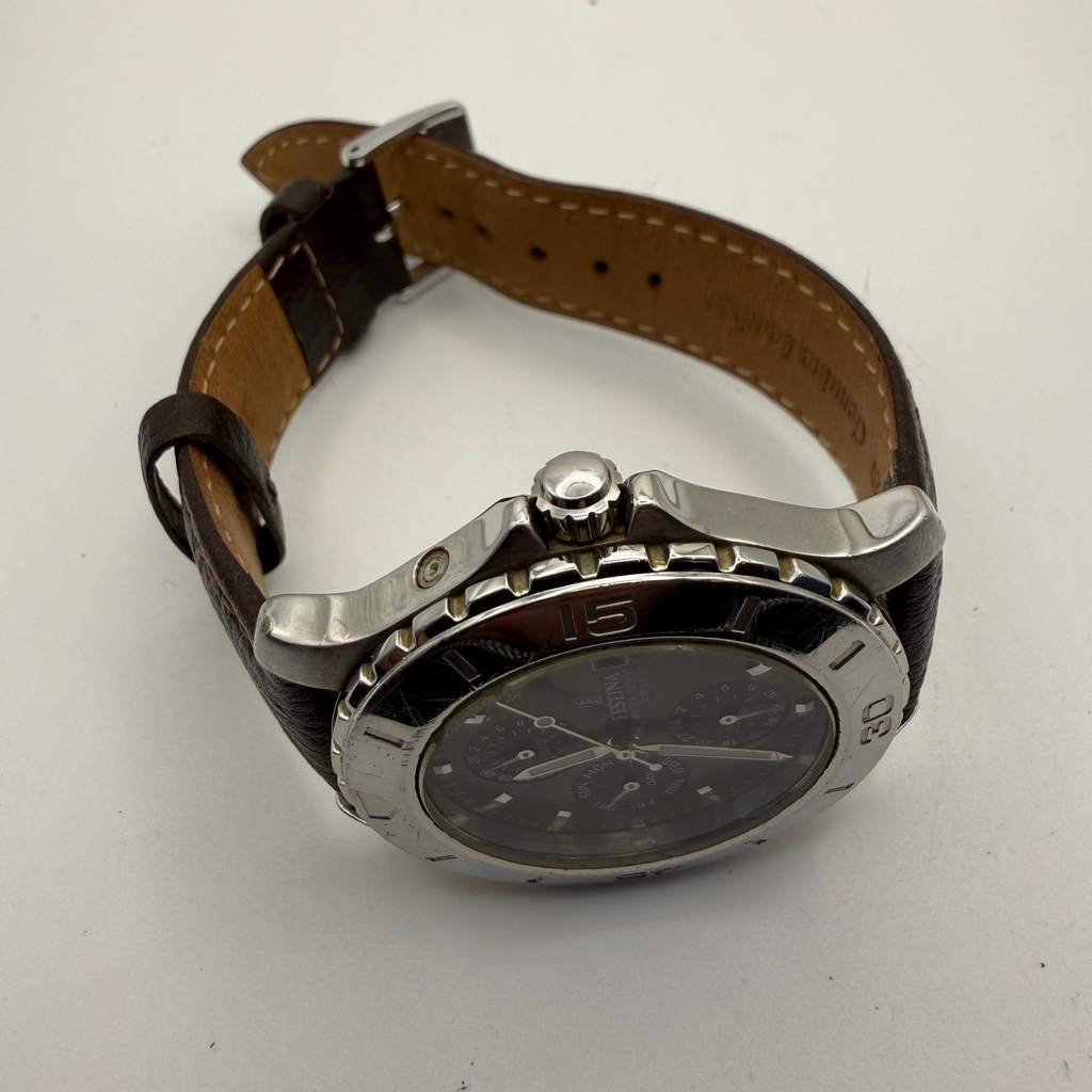 Festina Multi-Function Day Date 10ATM – Black Dial – Leather Strap- £39.95