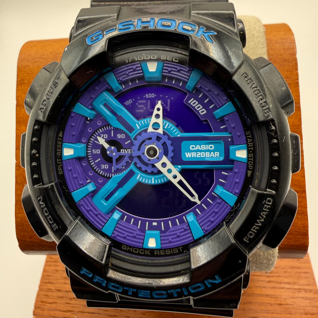 Casio G-Shock GA-110 Purple & Blue Ana-Digi Watch – Boxed- £49.99