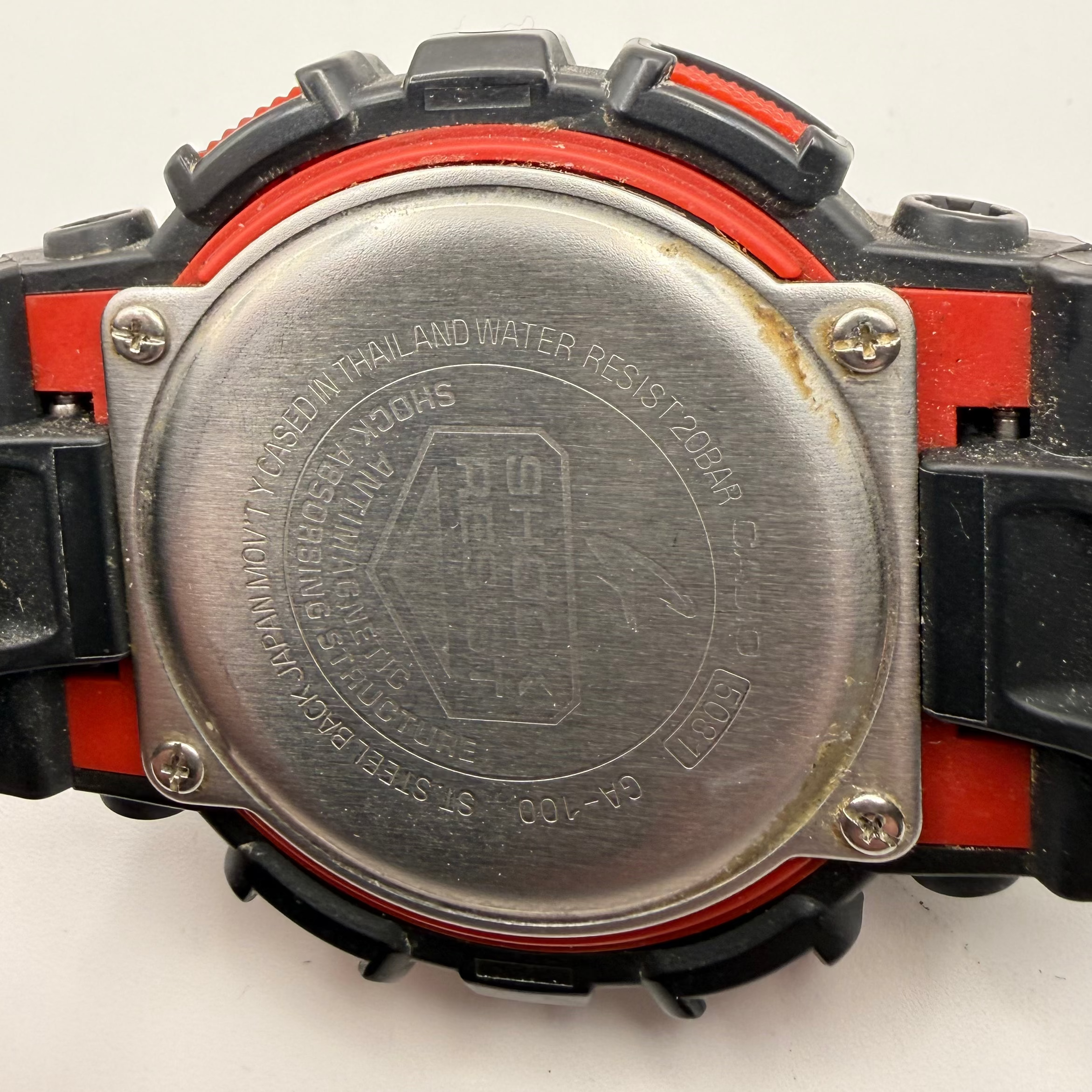 Casio G-Shock GA-100 Black & Red Ana-Digi Watch – Boxed- £