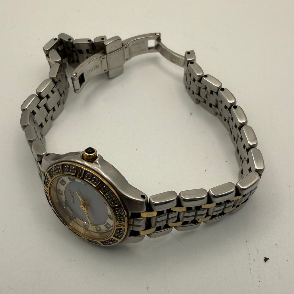 Citizen Eco-Drive Ladies Two-Tone Diamond Accent Watch – Mother of Pearl Dial- £79.95