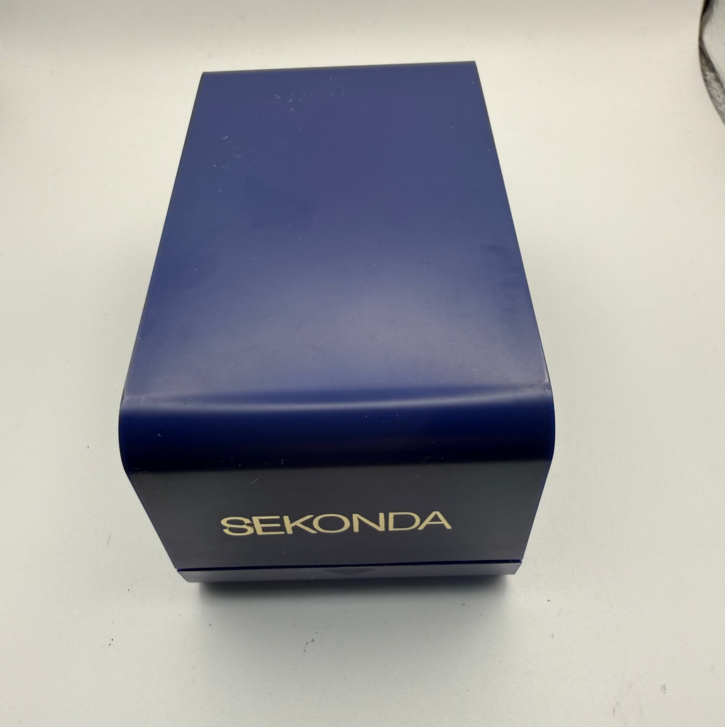 Sekonda Ladies Quartz Watch with Box – Gold Tone Cream Dial Black Strap- £14.99