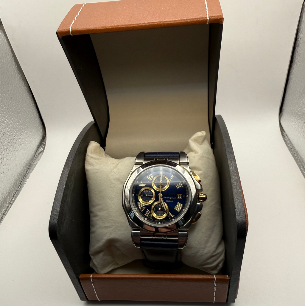 Seiko Chronograph Alarm – Blue Dial Roman Numerals – Sapphire Crystal- £129.99