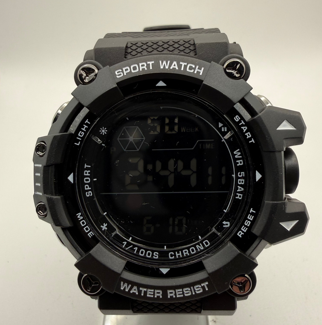 FOXBOX Men’s Digital Sport Watch – Black Tactical Style | 5BAR Water Resistant- £19.99