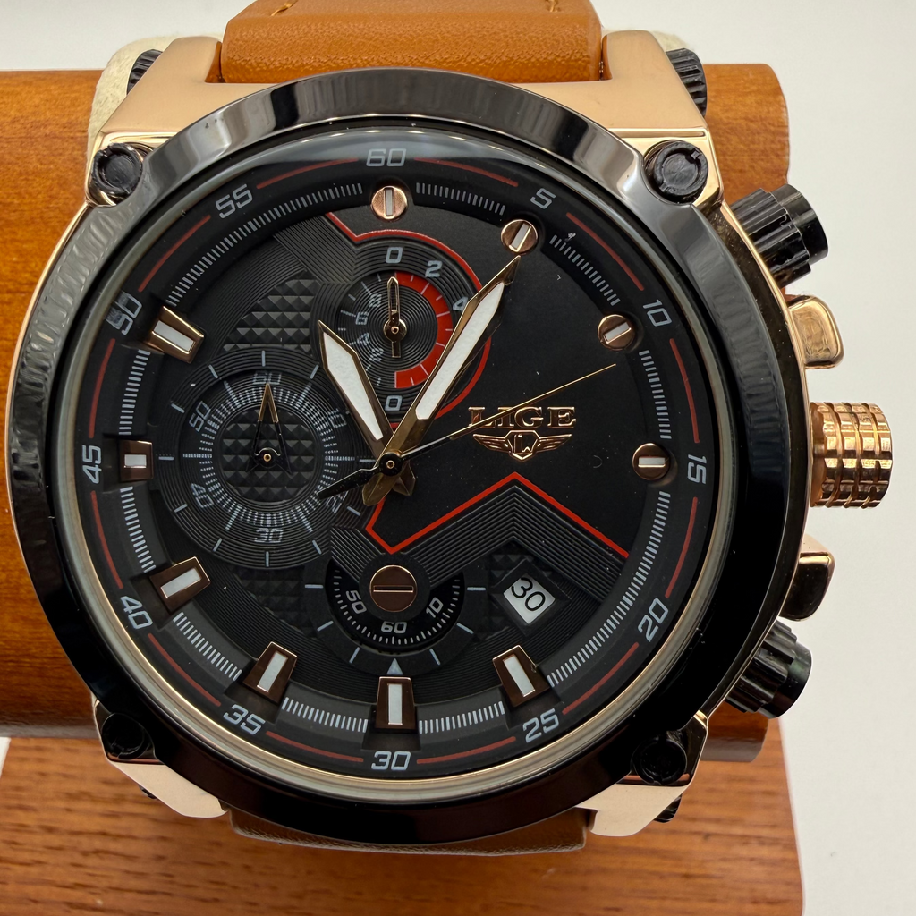 LIGE Chronograph Men's Watch – New with Box & Tags- £24.95