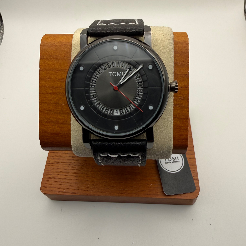 TOMI Simple Watches Black Designer Watch New With Tags Boxed- £19.99