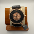 TOMI Simple Watches Rose Gold Tone Black Dial Watch- £19.99