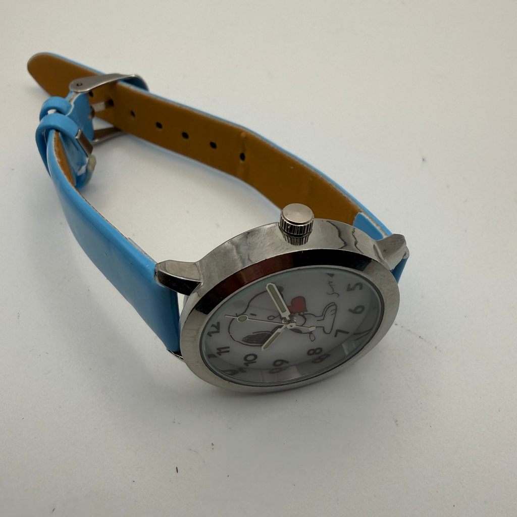 Snoopy Character Dial Watch Blue Strap New Battery Fitted- £14.99