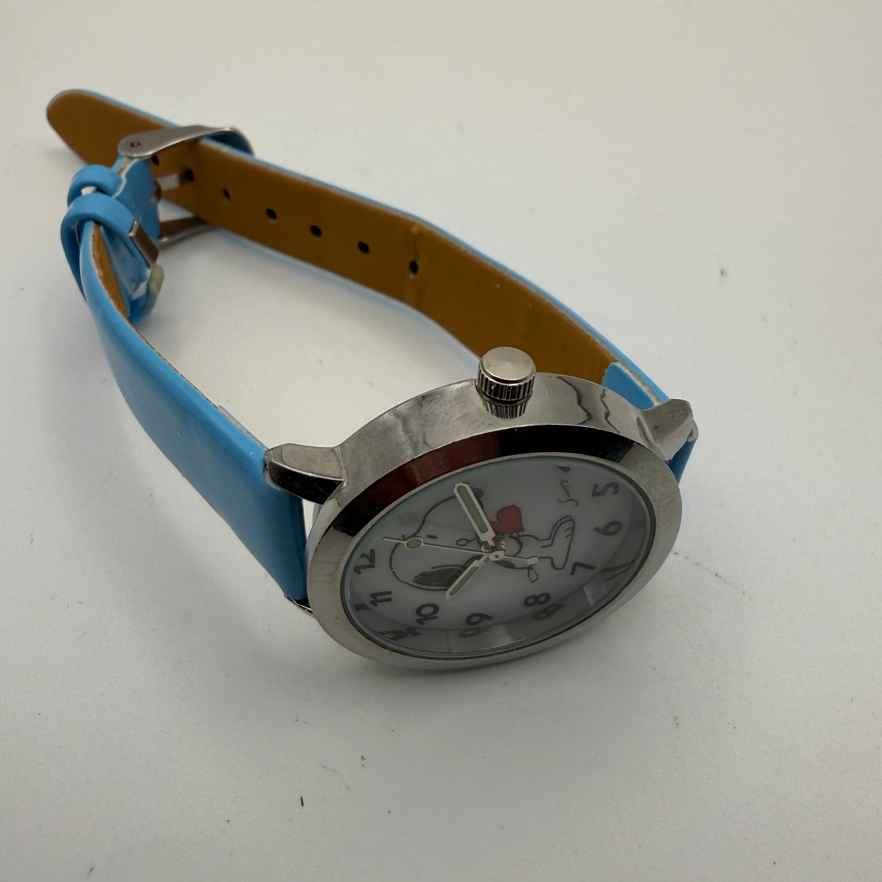 Snoopy Character Dial Watch Blue Strap New Battery Fitted- £14.99