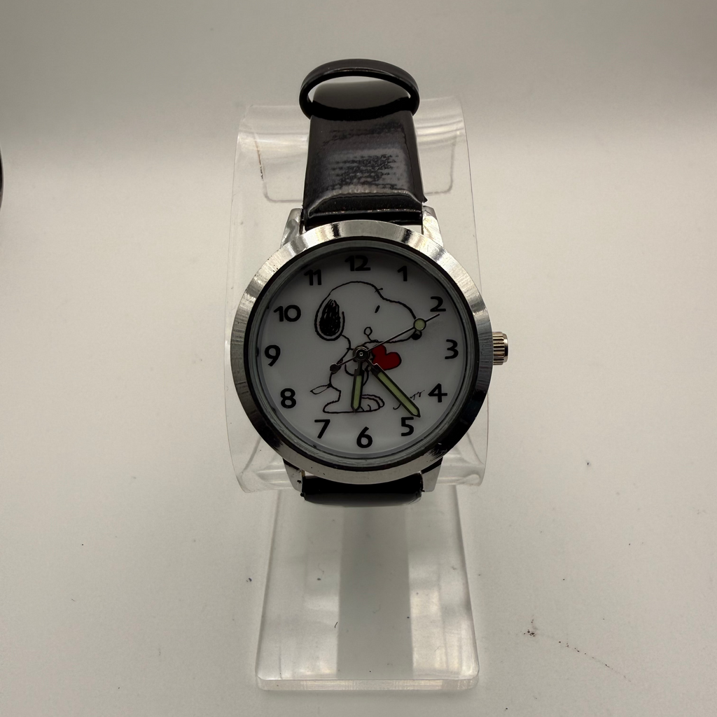 Snoopy Style Character Dial Watch – Black Strap – New Battery Fitted- £14.99