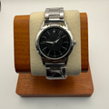 Classic Ladies Black Dial Stainless Steel Watch – Minimalist Dress Style (New)- £7.99