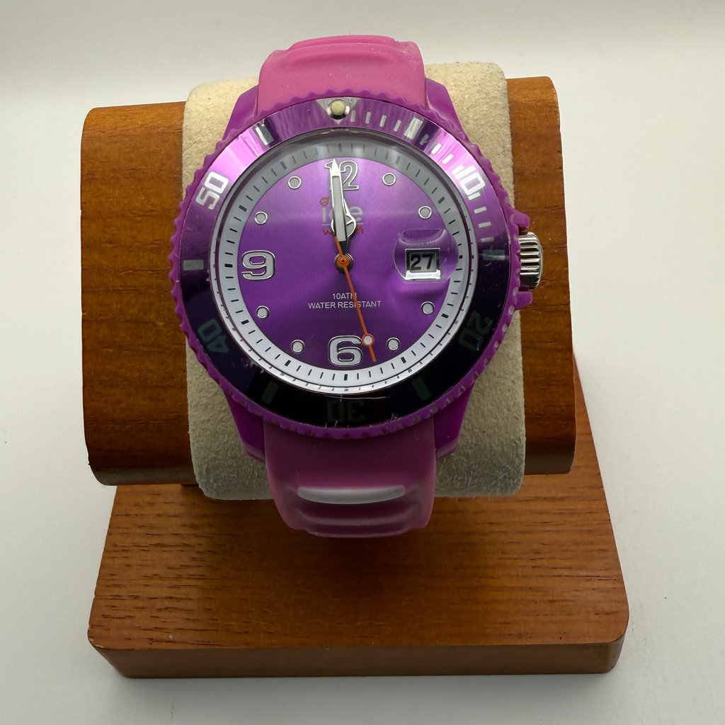 Ice-Watch Purple Silicone Date Watch with Box – New Battery Fitted- £24.99