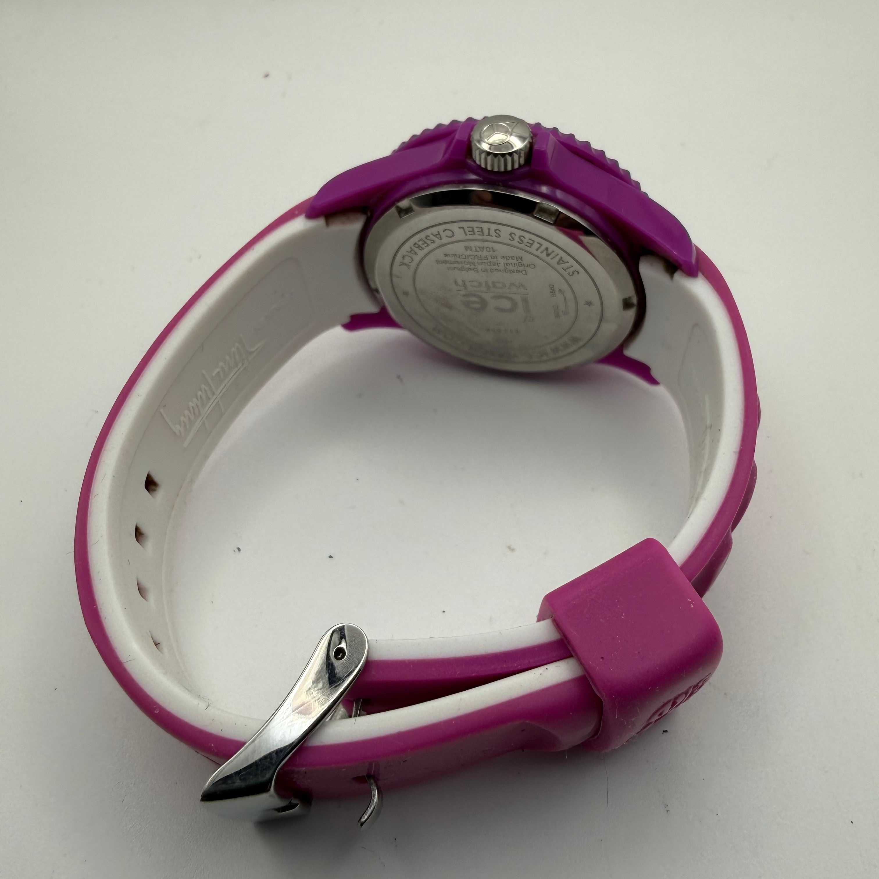 Ice-Watch Purple Silicone Date Watch with Box – New Battery Fitted- £24.99