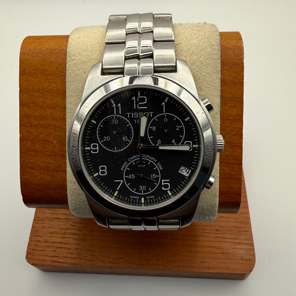 Tissot PR50 Chronograph Black Dial Stainless Steel – 40mm- £169.99