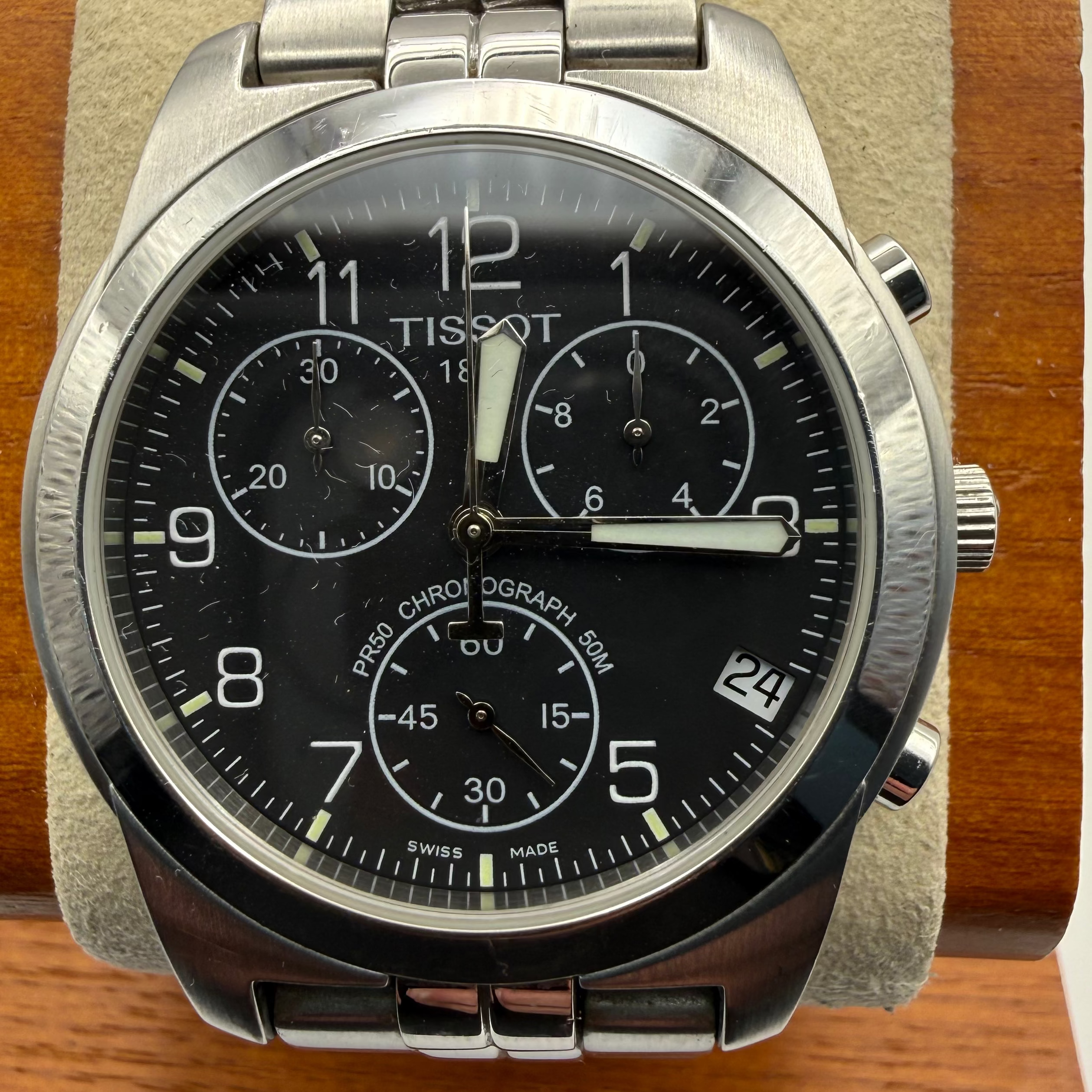 Tissot PR50 Chronograph Black Dial Stainless Steel – 40mm- £169.99