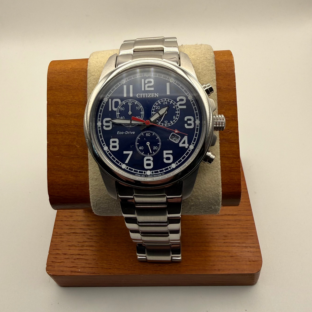 Citizen Eco-Drive Chronograph Blue Dial Stainless Steel- £129.99