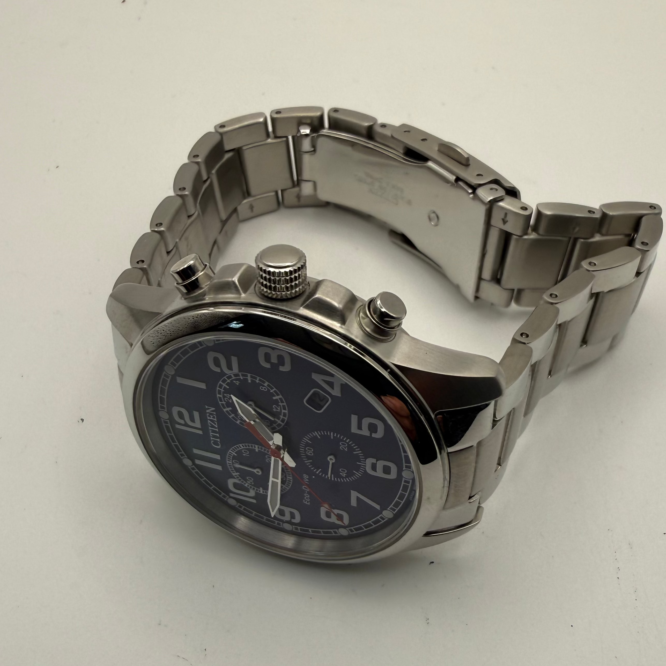 Citizen Eco-Drive Chronograph Blue Dial Stainless Steel- £129.99