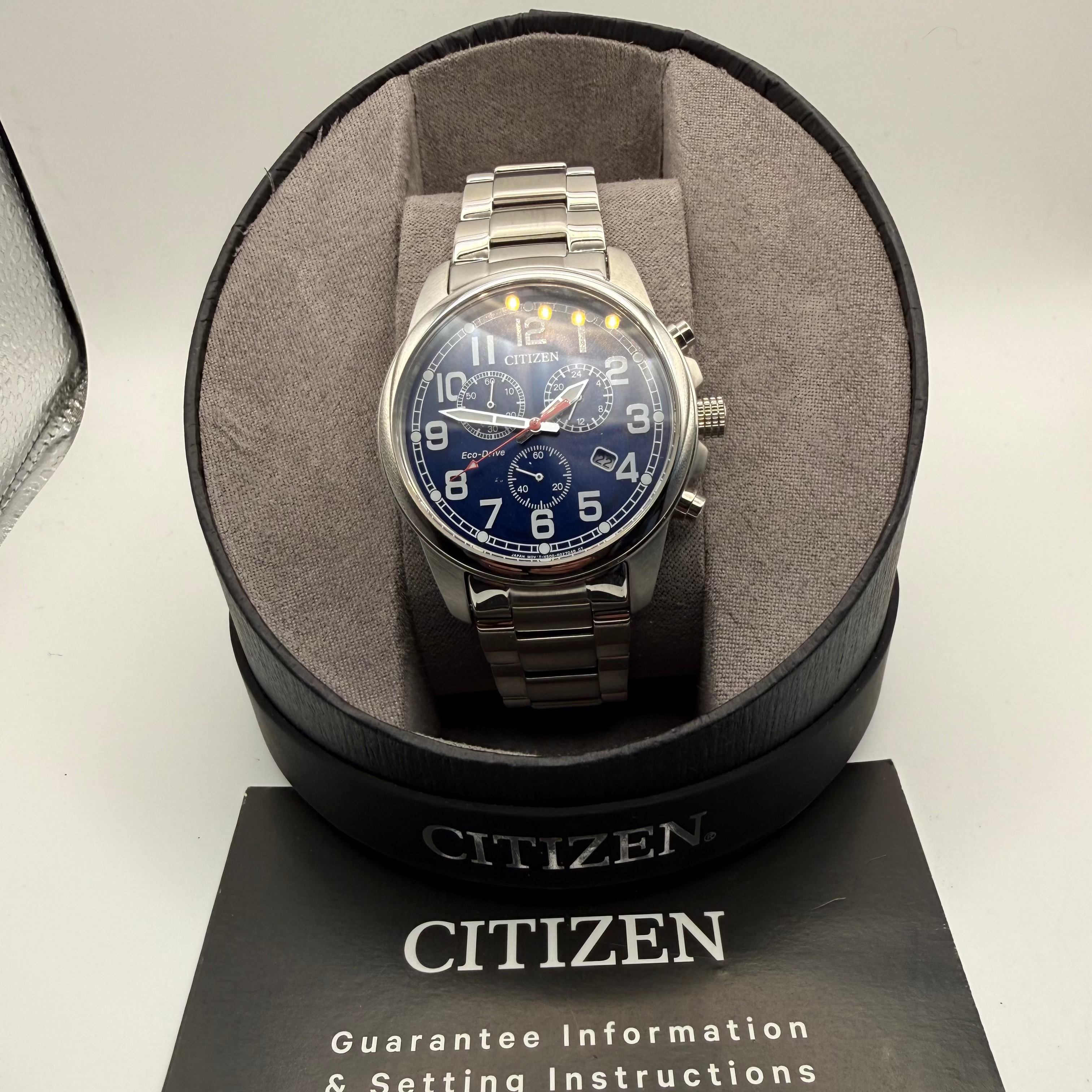 Citizen Eco-Drive Chronograph Blue Dial Stainless Steel- £129.99