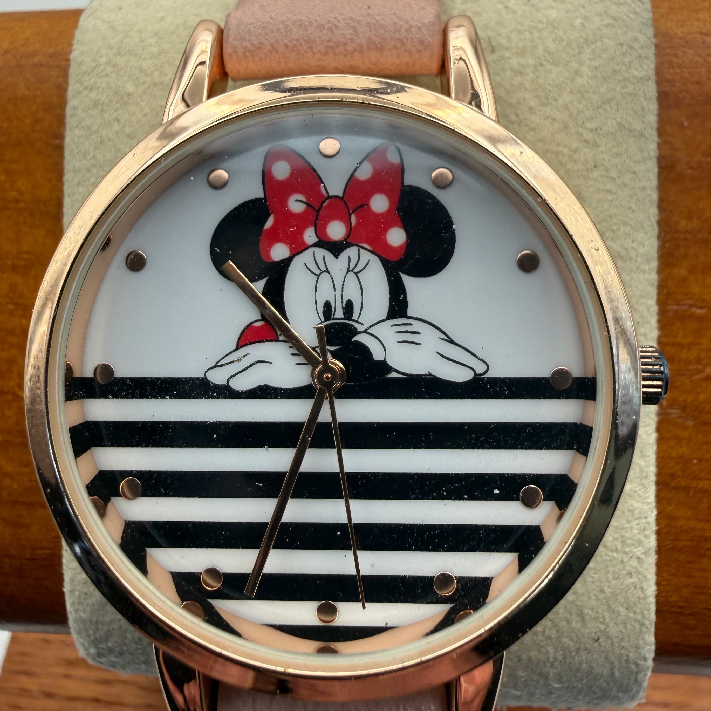 Disney Minnie Mouse Ladies Watch Rose Gold Pink Strap With Box- £19.99