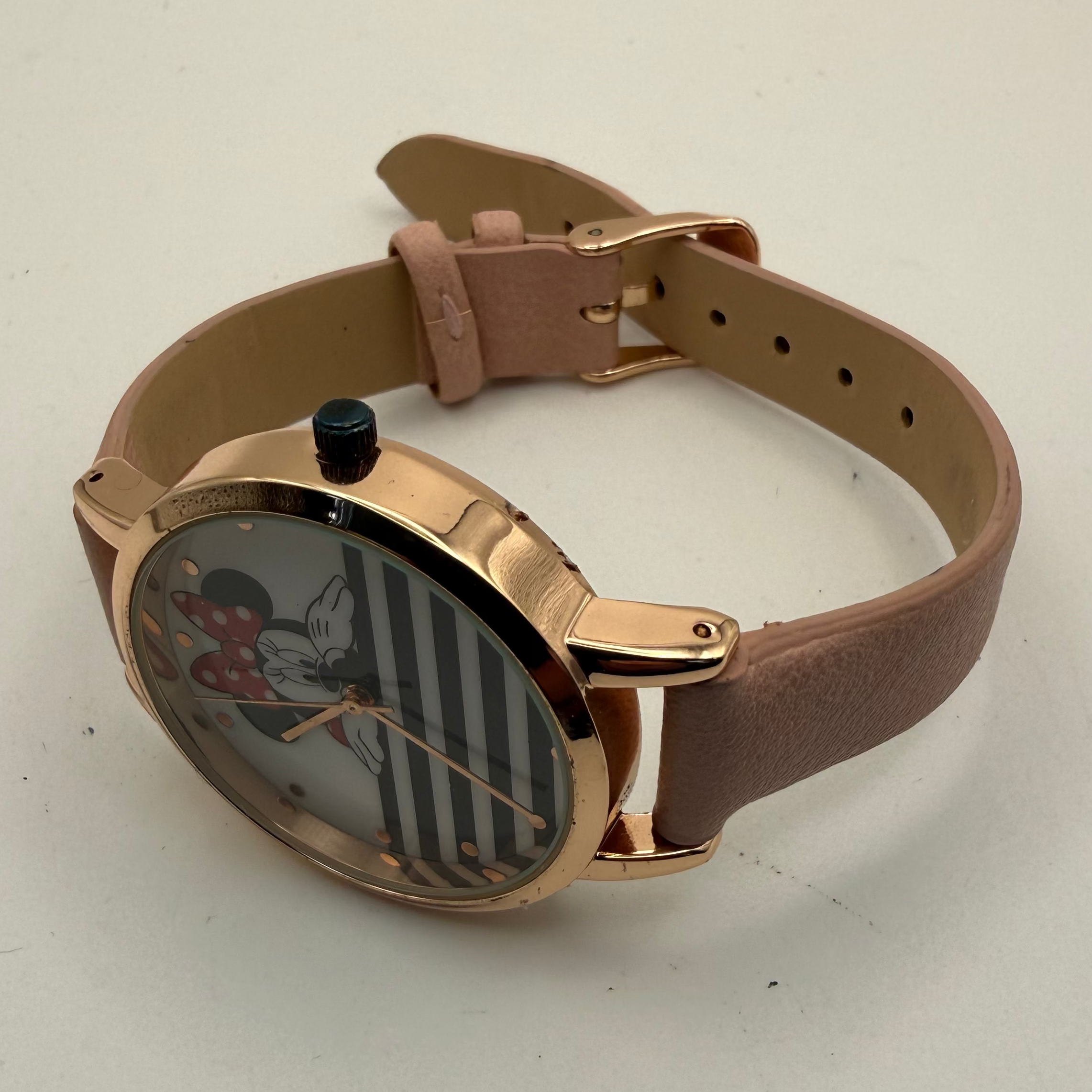 Disney Minnie Mouse Ladies Watch Rose Gold Pink Strap With Box- £19.99