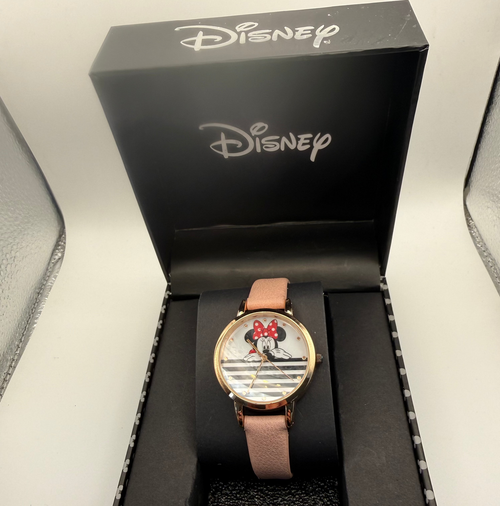 Disney Minnie Mouse Ladies Watch Rose Gold Pink Strap With Box- £19.99