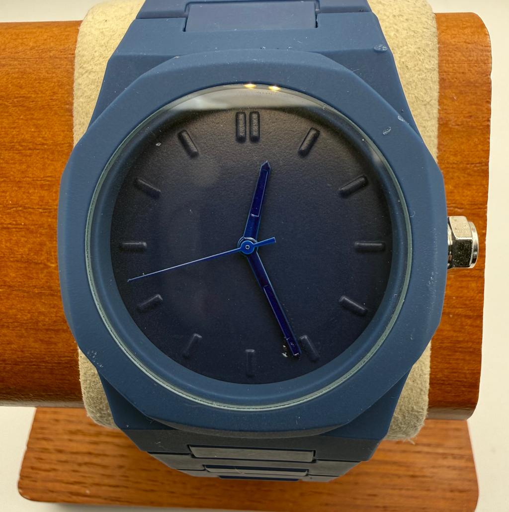 Minimalist Blue Matte Dial Watch – Integrated Strap- £24.99