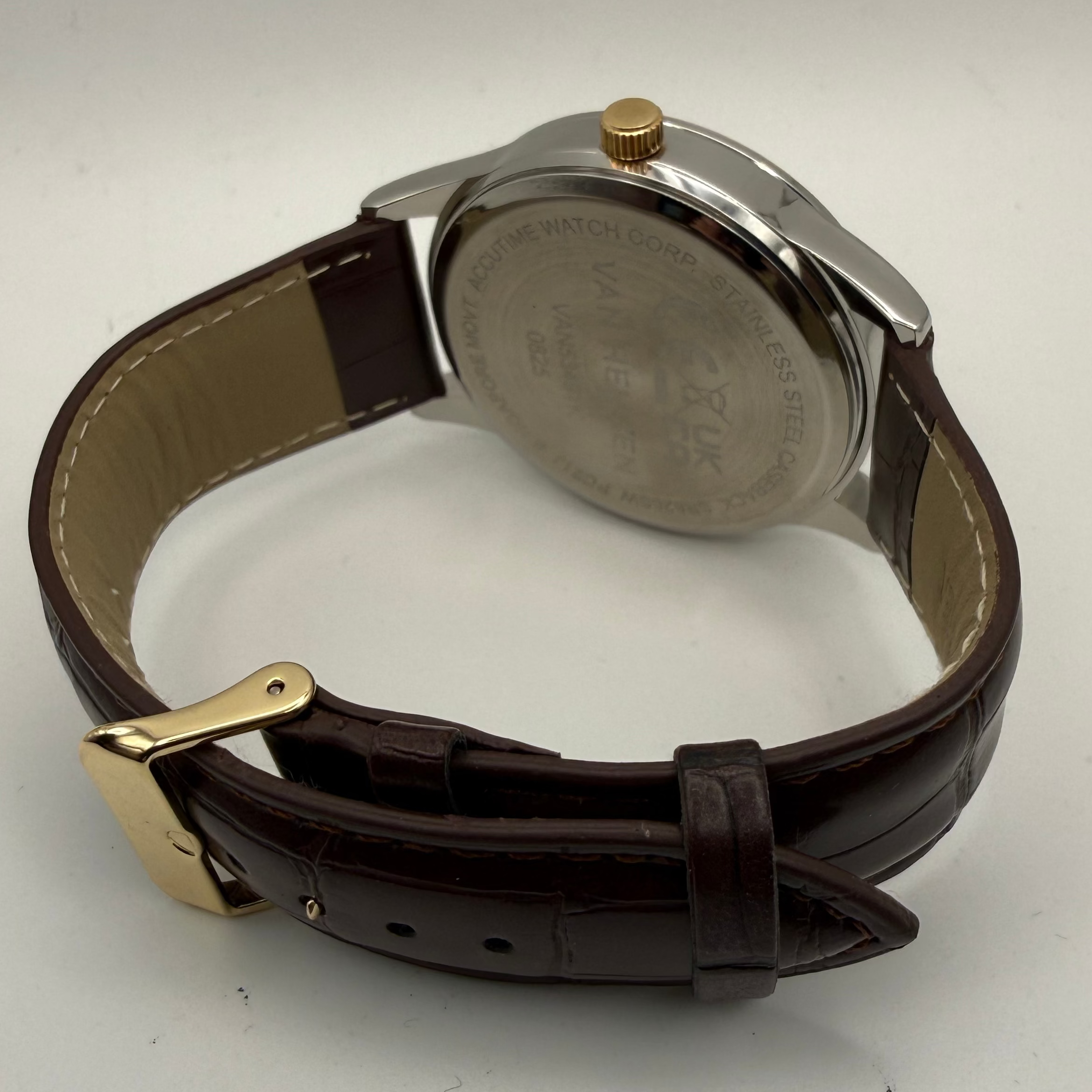 Van Heusen Classic Multi-Dial Gentleman’s Watch – Brown Leather – New in Box- £24.95