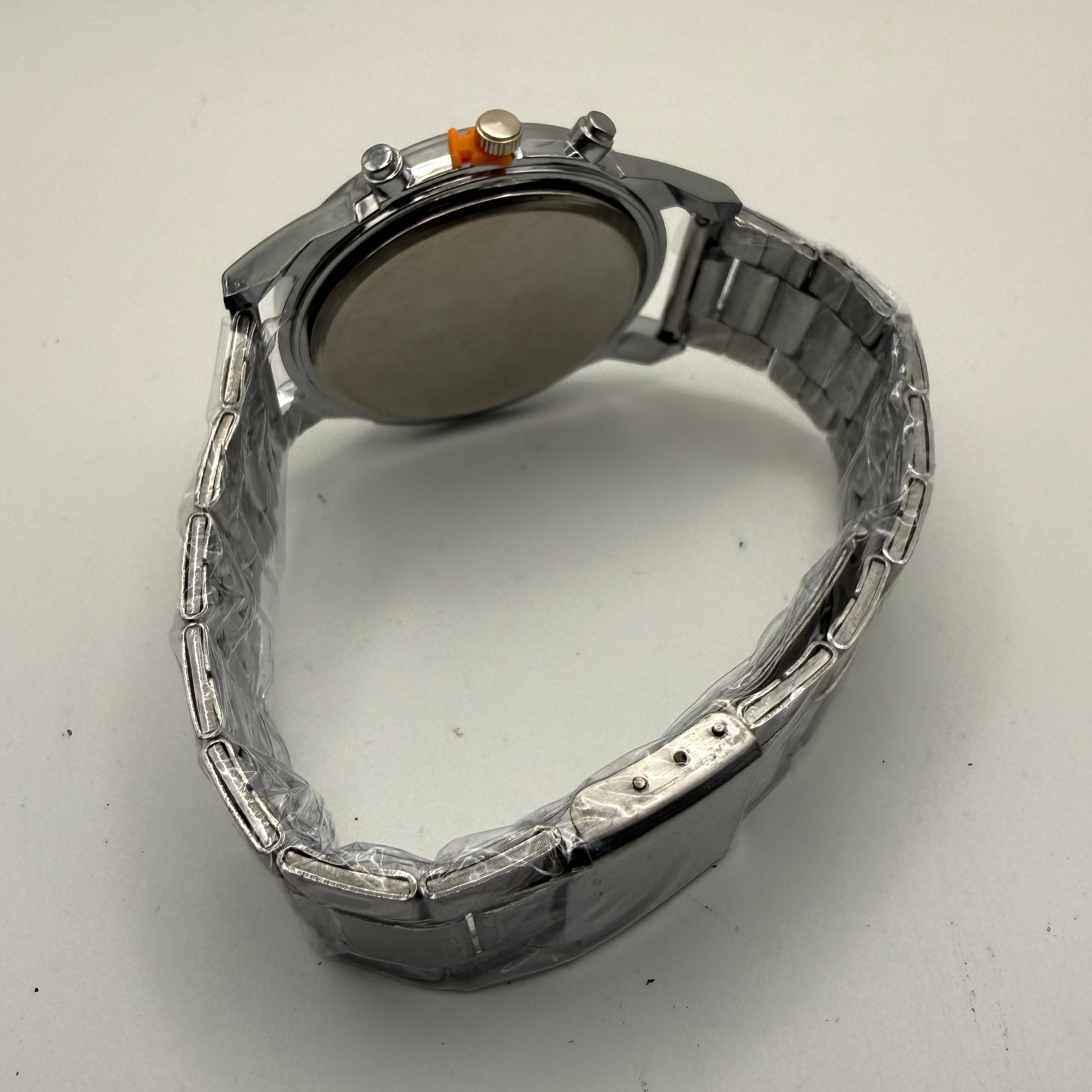 Unbranded PRC 200 Style Chronograph Watch – Black Dial – Silver Tone Bracelet- £15.99