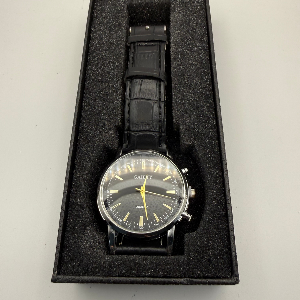 Gaiety Black Dial Quartz Dress Watch – New in Presentation Box- £24.99