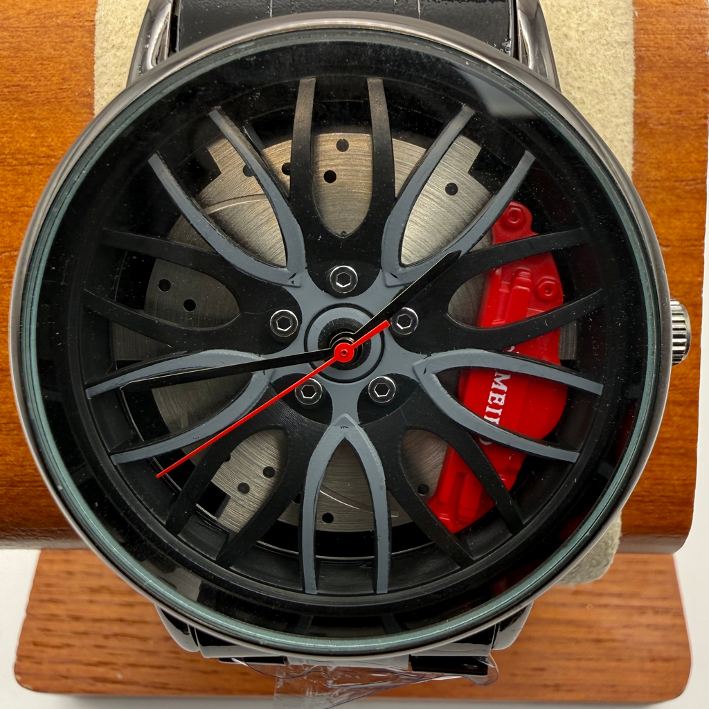MEIBO Alloy Wheel Design Black Bracelet Watch – New in Box- £24.99