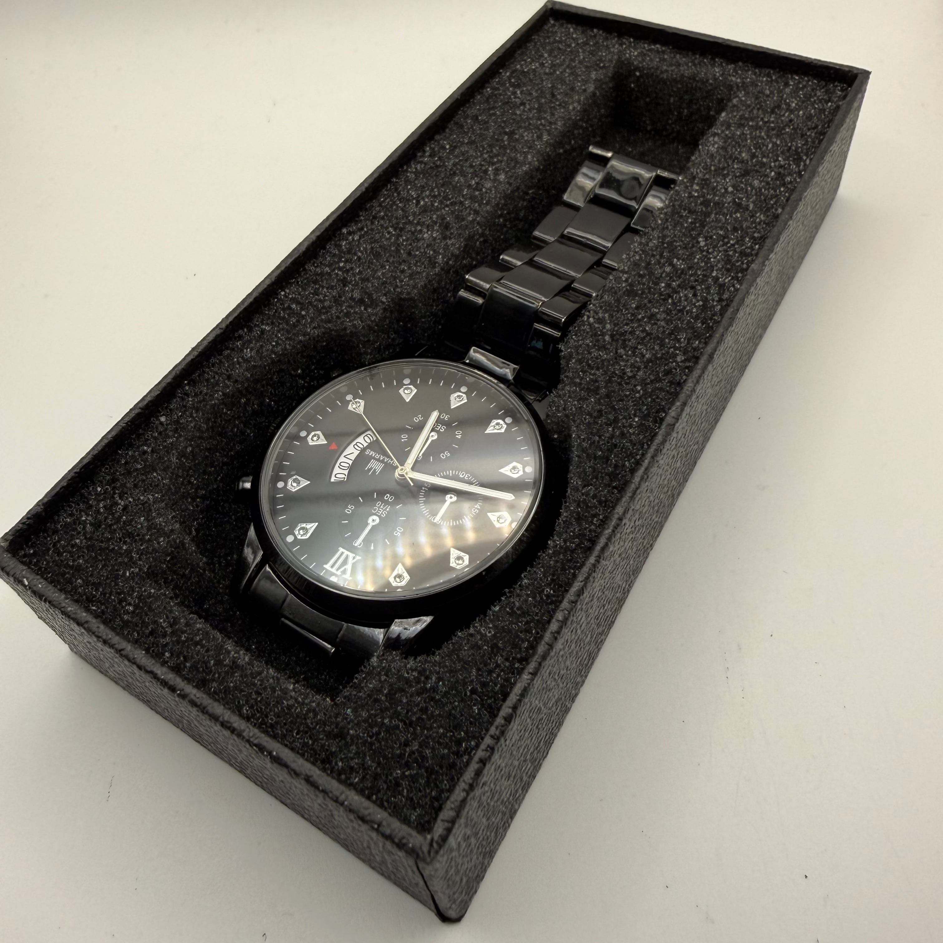 SHAARMS Black Dial Bracelet Watch New In Box- £24.99