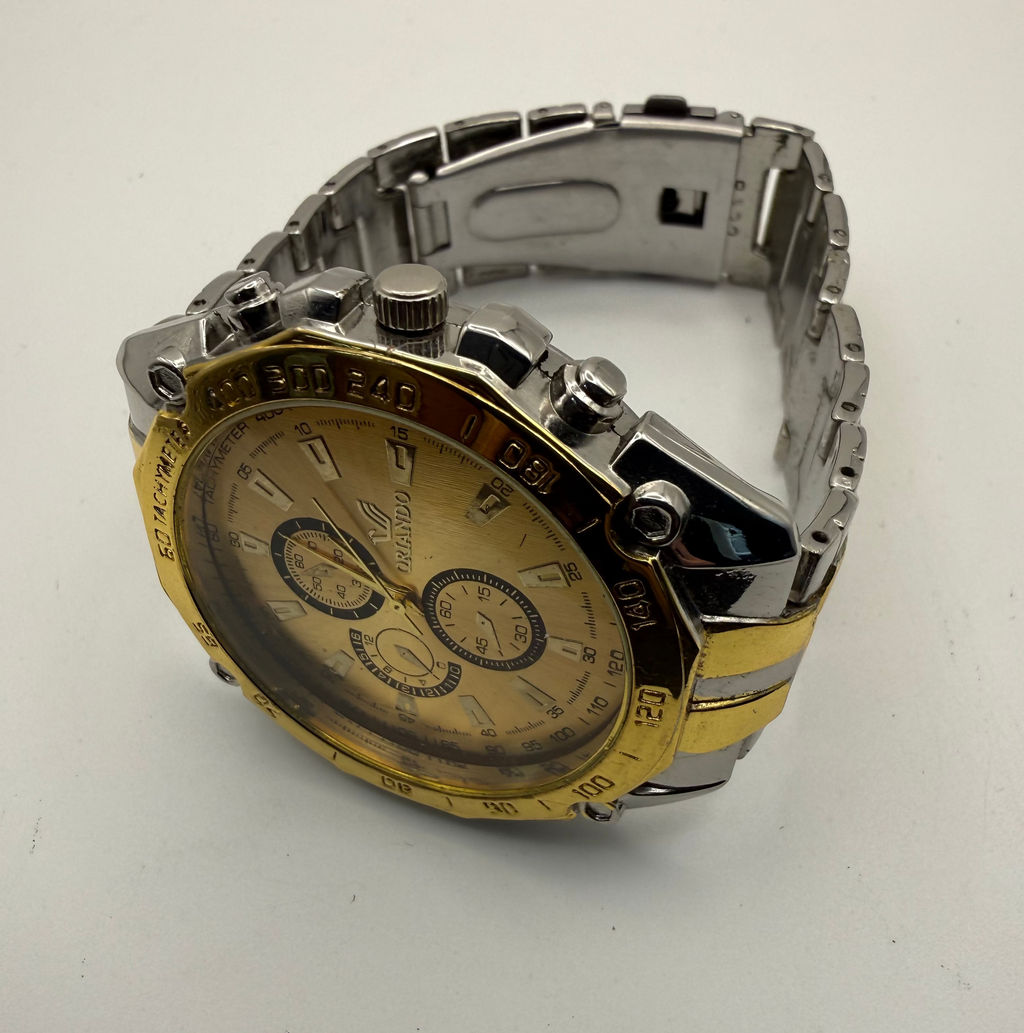 Orlando Two-Tone Gold & Silver Chronograph-Style Bracelet Watch- £14.99