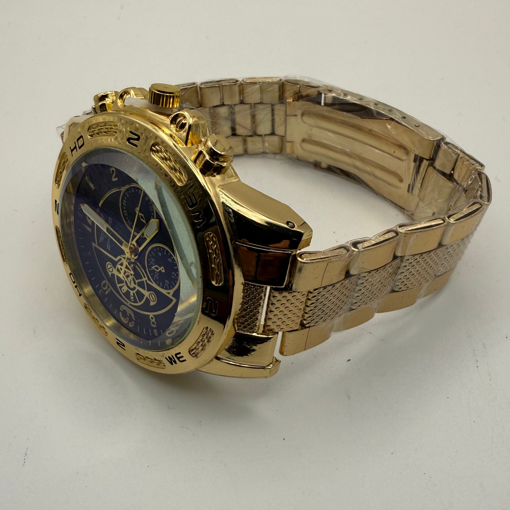 Zhowe Gold Tone Multi-Dial Quartz Watch – New with Presentation Box- £14.99