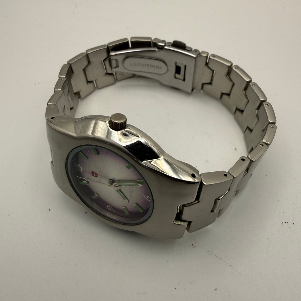 Zurich Sports Quartz Watch – Stainless Steel – Purple Dial – Boxed- £29.95