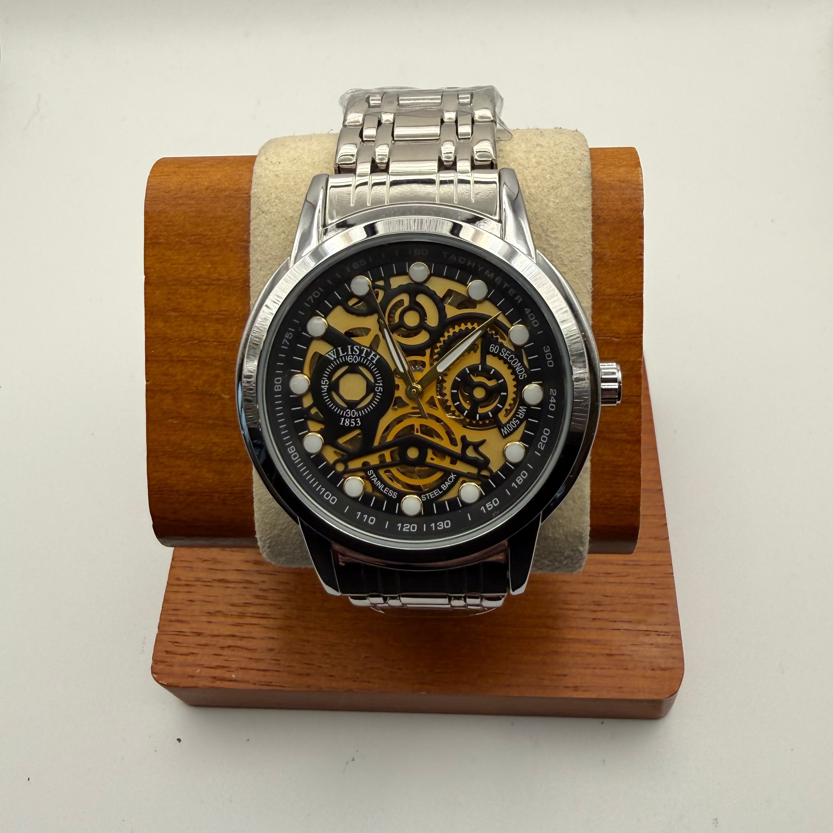 WLISTH 1853 Automatic Skeleton Watch With Exhibition Case Back – New In Box- £39.99