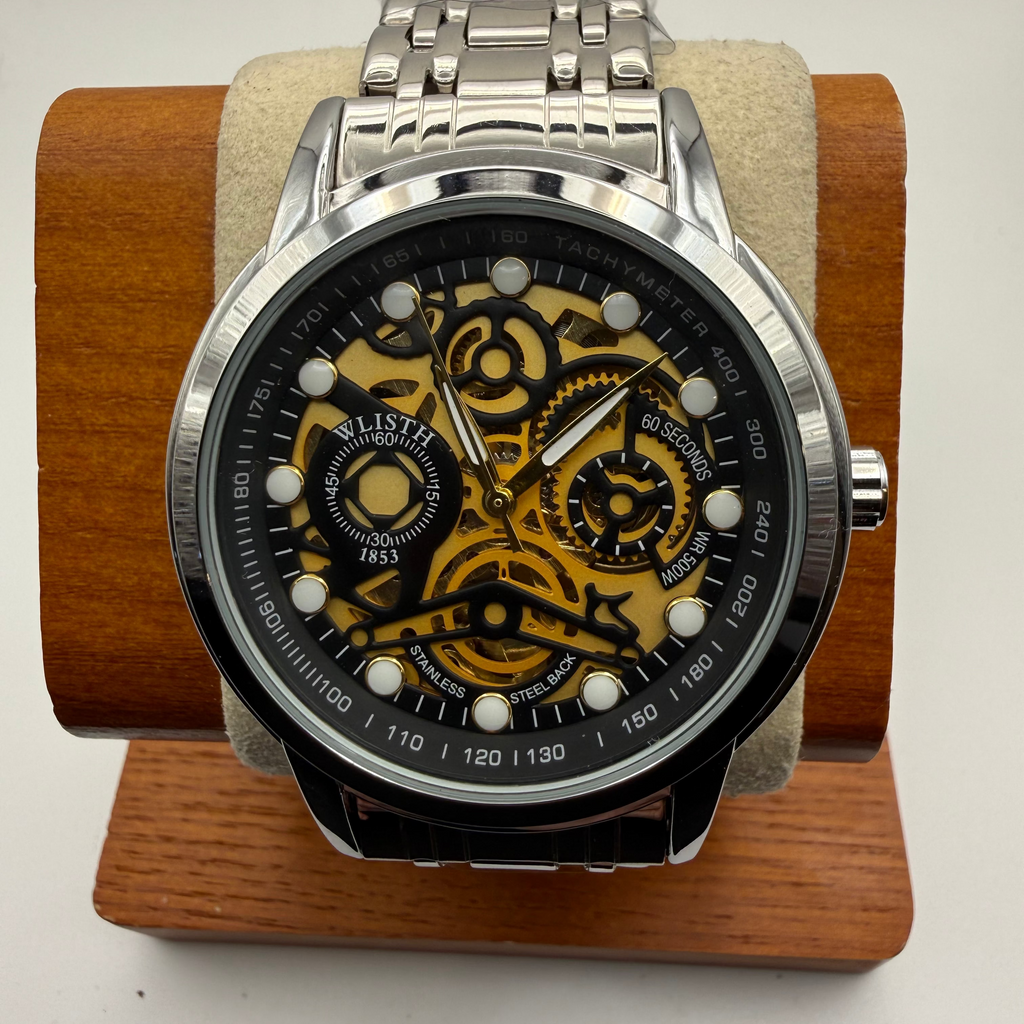 WLISTH 1853 Automatic Skeleton Watch With Exhibition Case Back – New In Box- £39.99