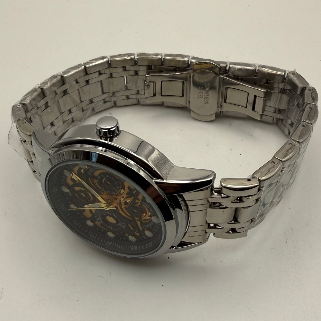WLISTH 1853 Automatic Skeleton Watch With Exhibition Case Back – New In Box- £39.99