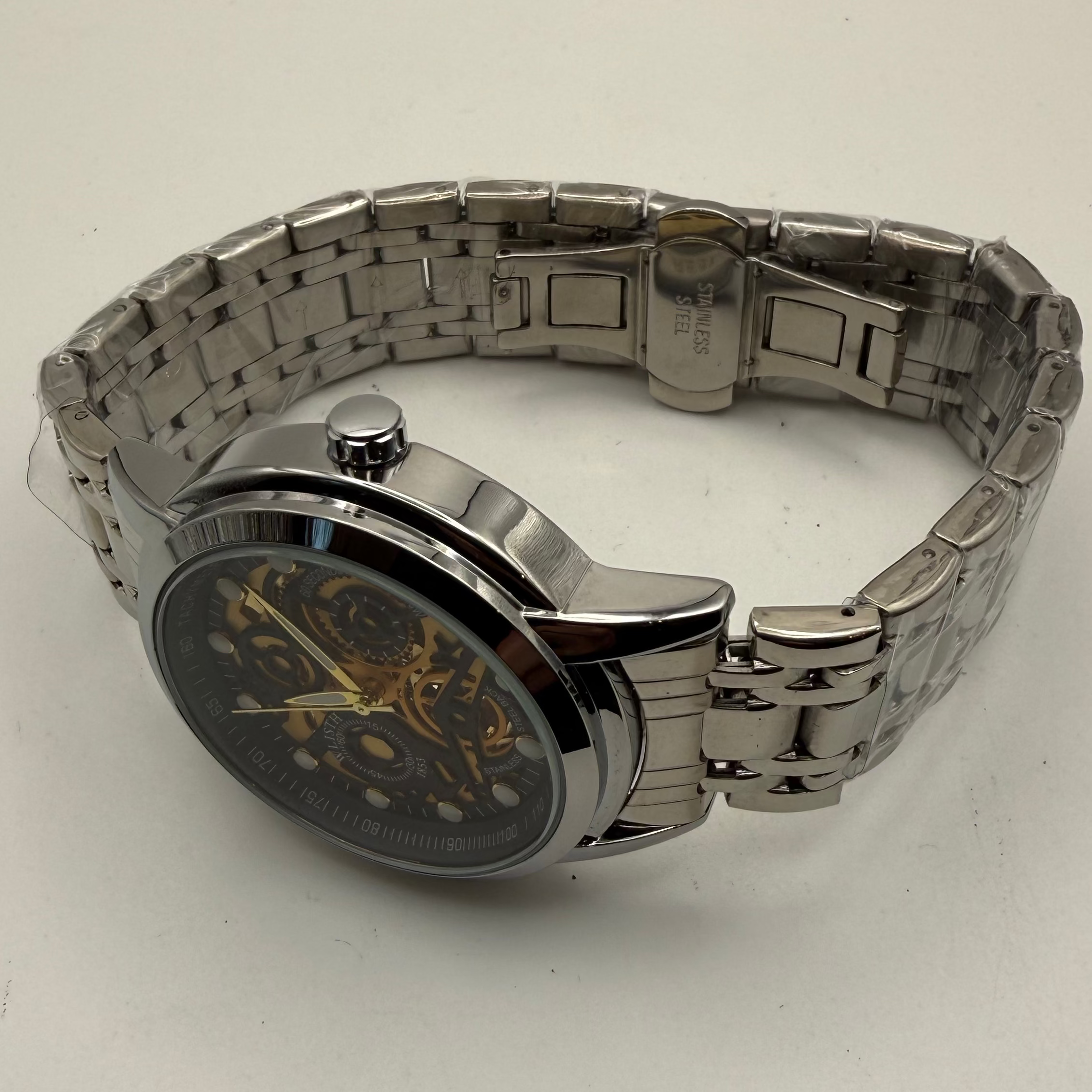 WLISTH 1853 Automatic Skeleton Watch With Exhibition Case Back – New In Box- £39.99