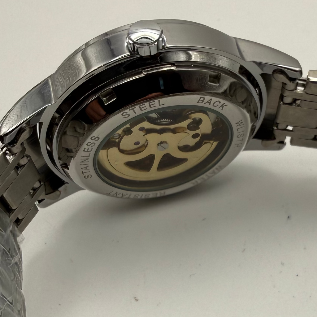 WLISTH 1853 Automatic Skeleton Watch With Exhibition Case Back – New In Box- £39.99